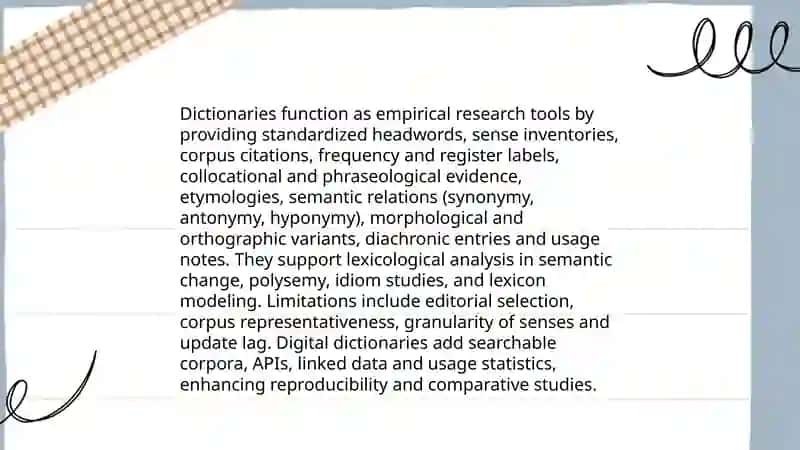 Lexicography as a tool and the result of lexicological studies 4