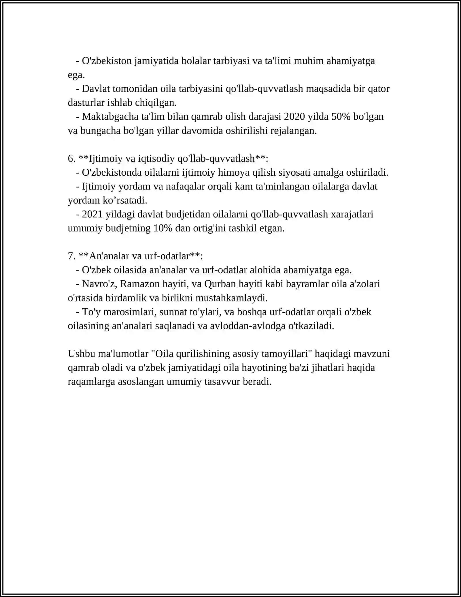 "A.FITRATNING "OILA ASARI"DAGI OILA QURISH TARTIBLARI VA FARZAND TARBIYASIGA OID G'OYALAR" 4