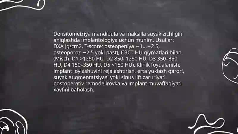 Ortopedik stomatologiya klinikasida bemorlar uchun qo'shimcha tadqiqot usullari 4