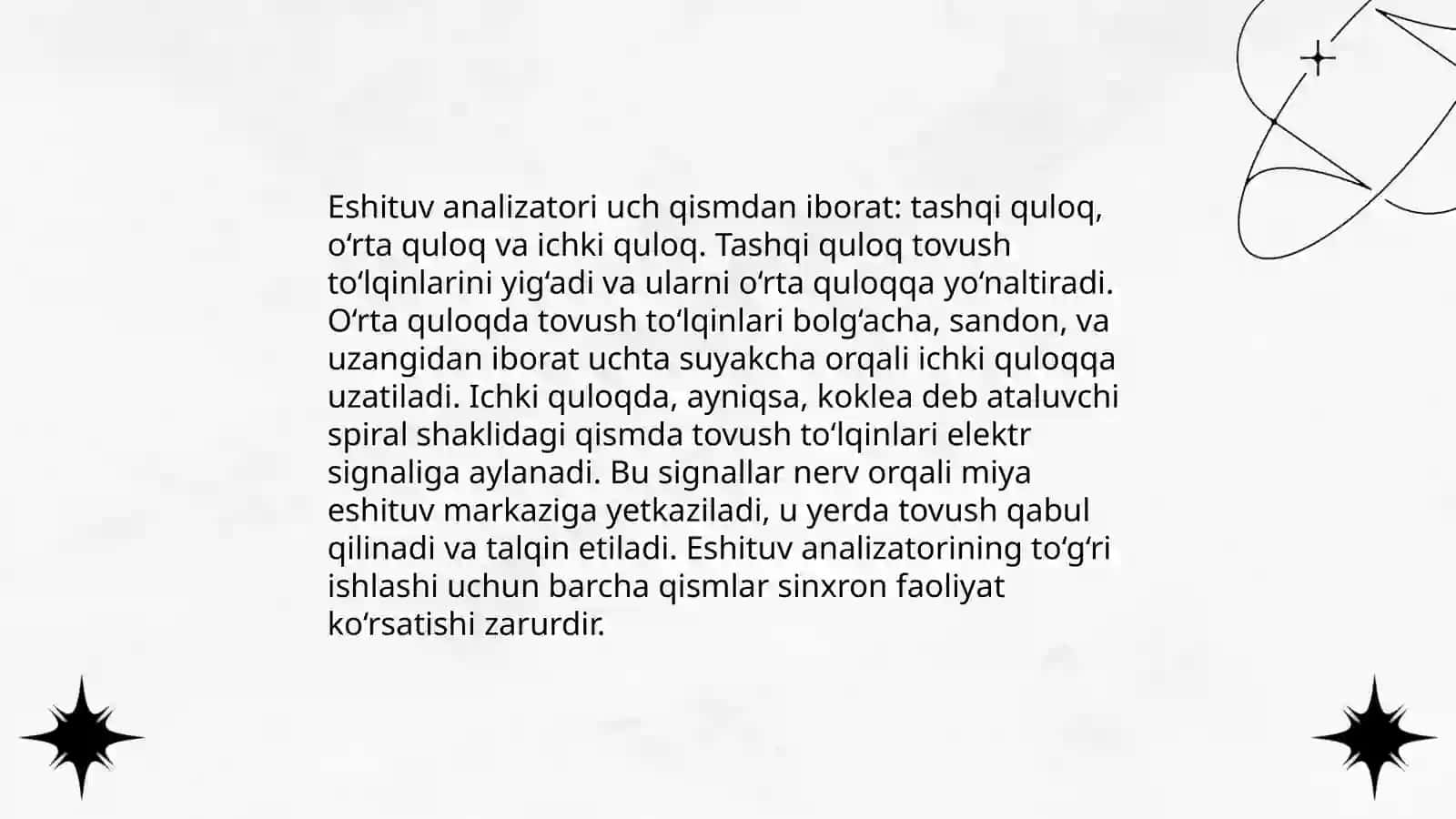 Eshituv va vestibulyar analizatorlarva ichki a'zolarni òzaro boģliqligi 4