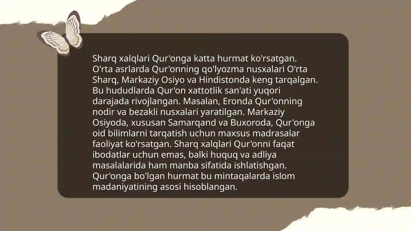 Qur'on Sharq xalqlarining diniy, ilmiy va ma’naviy me’rosi 4