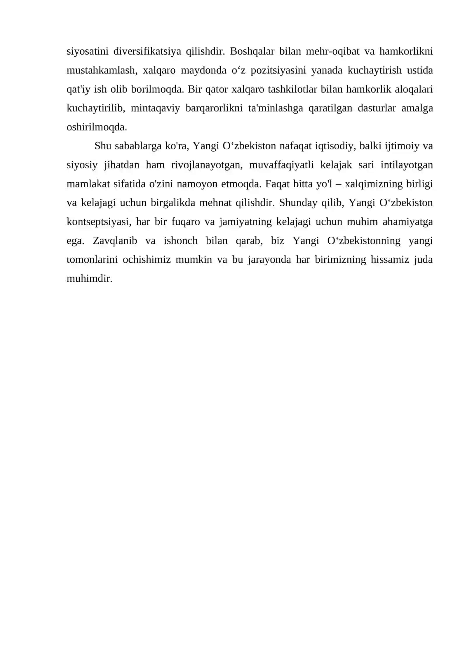 YANGI O'ZBEKISTON 4
