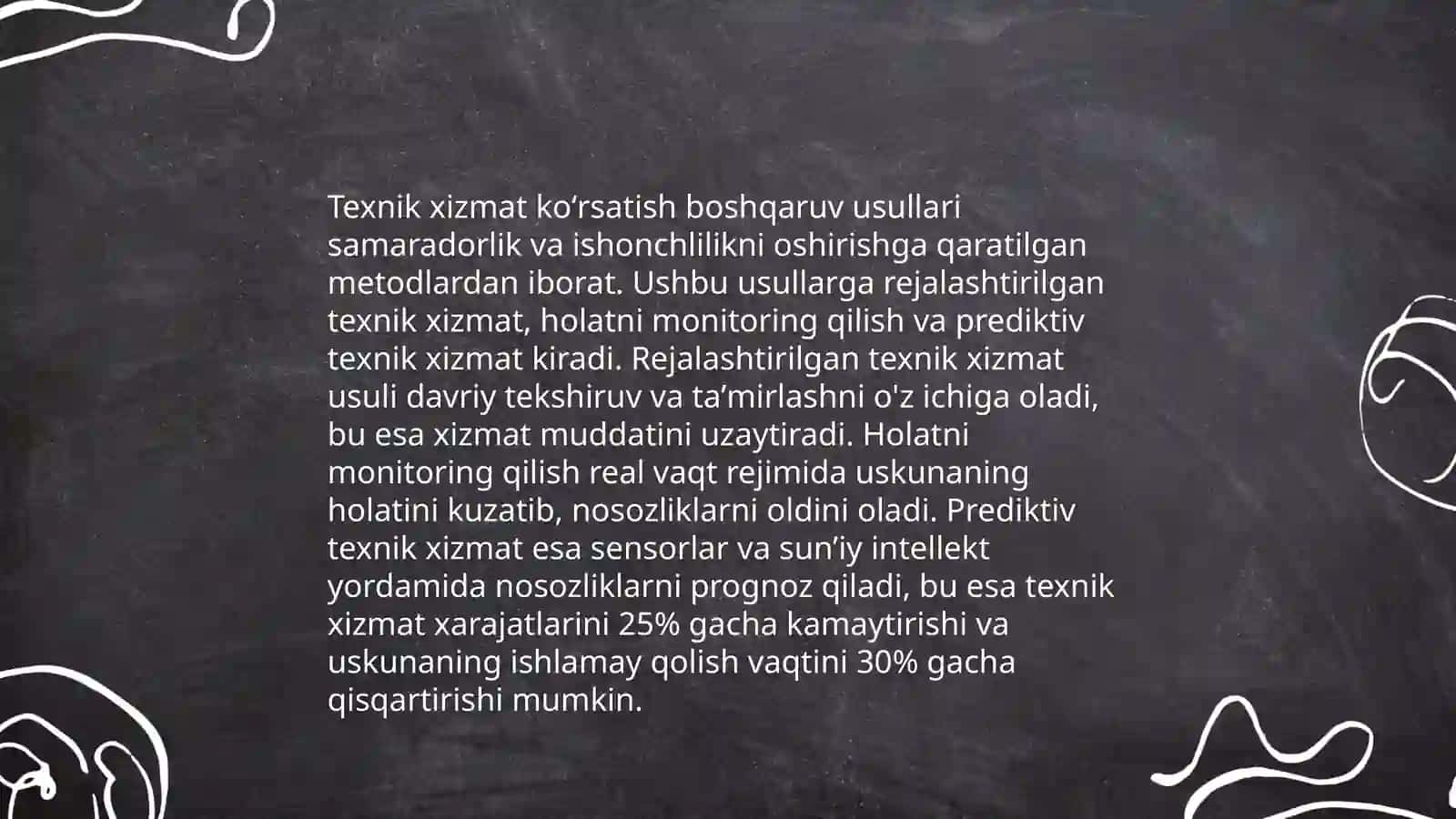 ATKlarining texnik ekspluatatsiyasi texnologik jarayonlarini boshqarish usullari 4