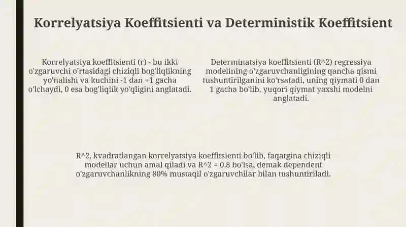 Korrelyatsiya va Regressiya 4