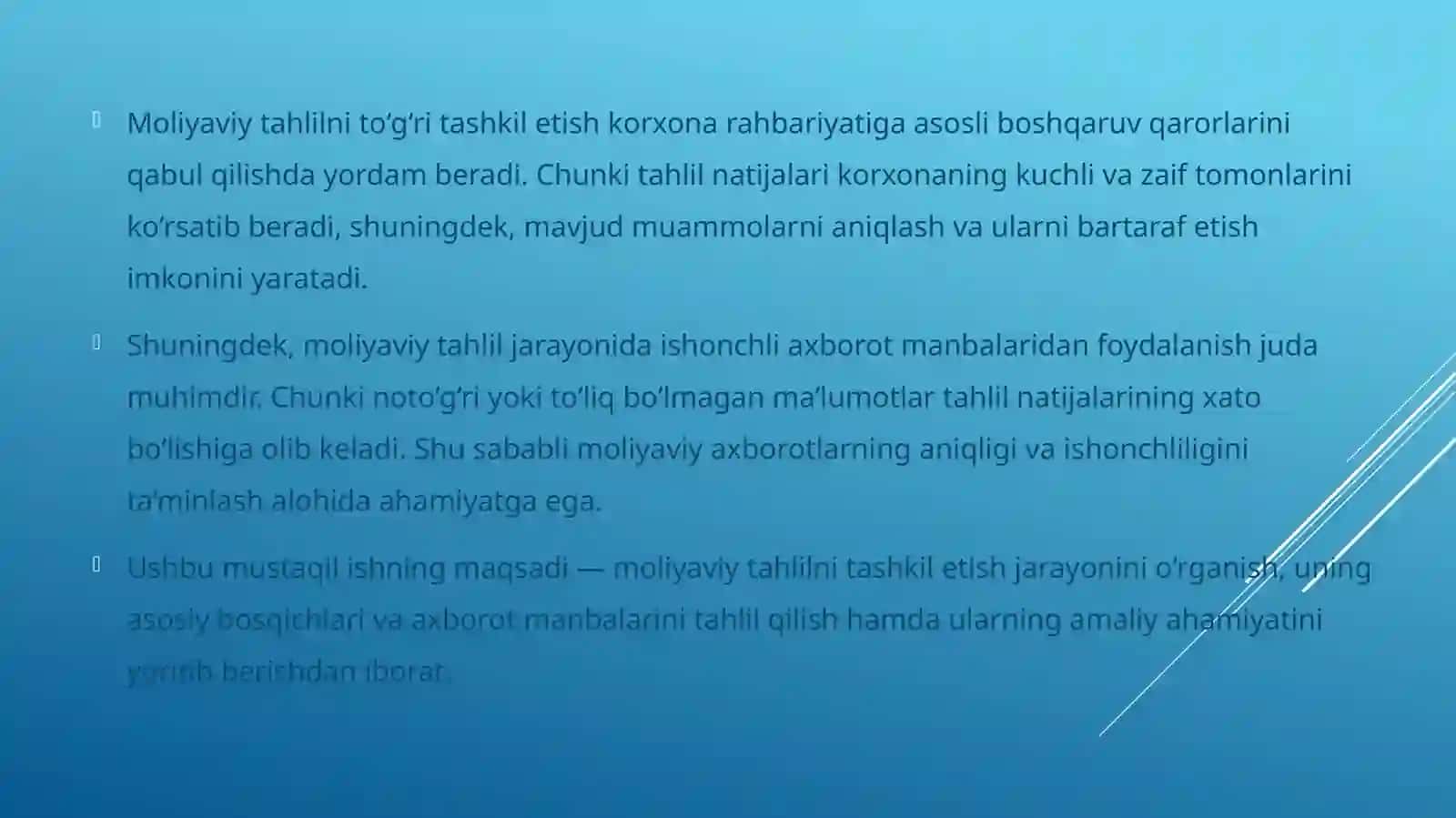 Moliyaviy tahlilni tashkil etish va axborot manbalari 4