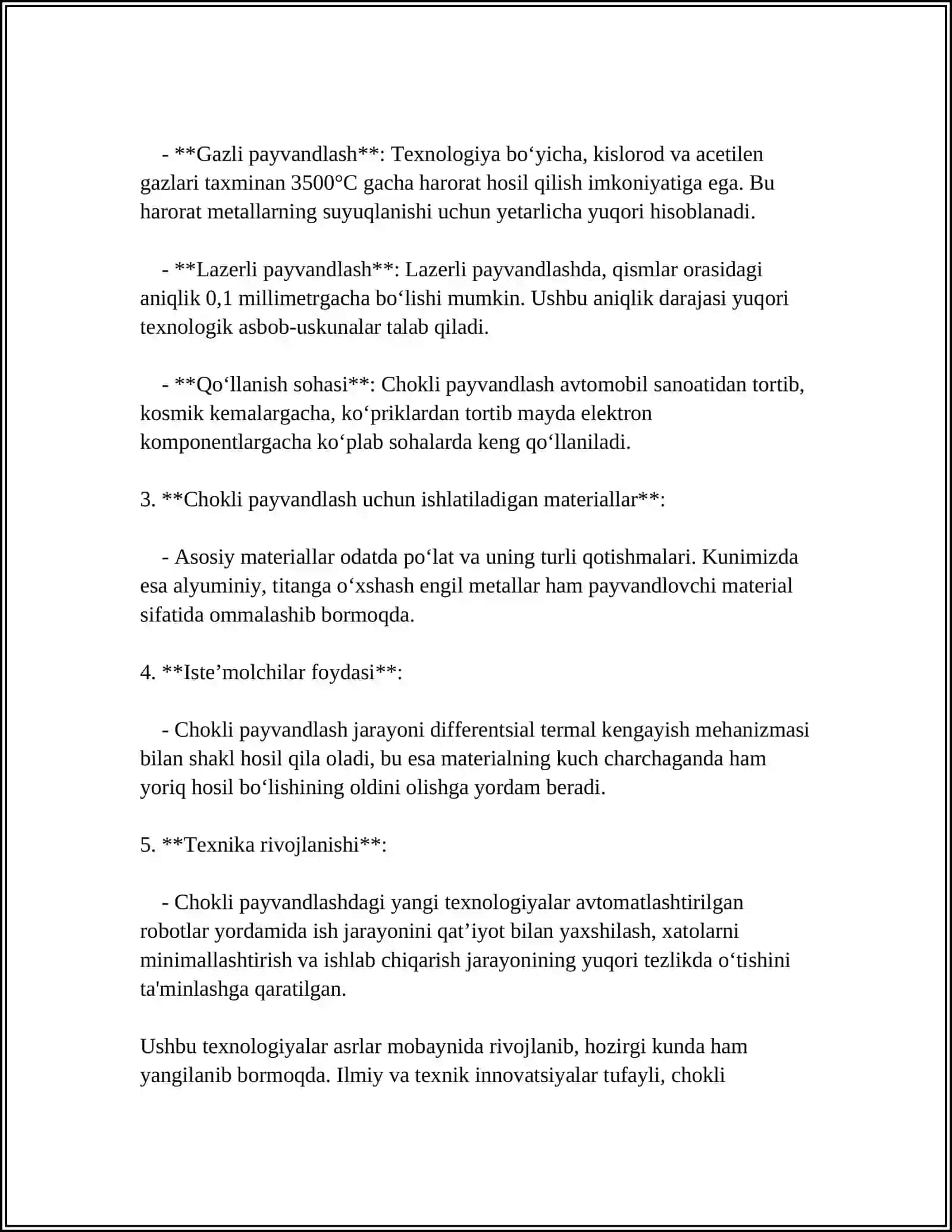 CHOKLI VA ROLIKLI PAYVANDLASH 4