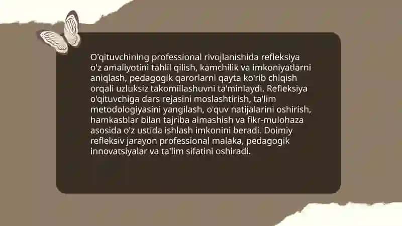 Pedagogik refleksiyaning ahamiyati 4