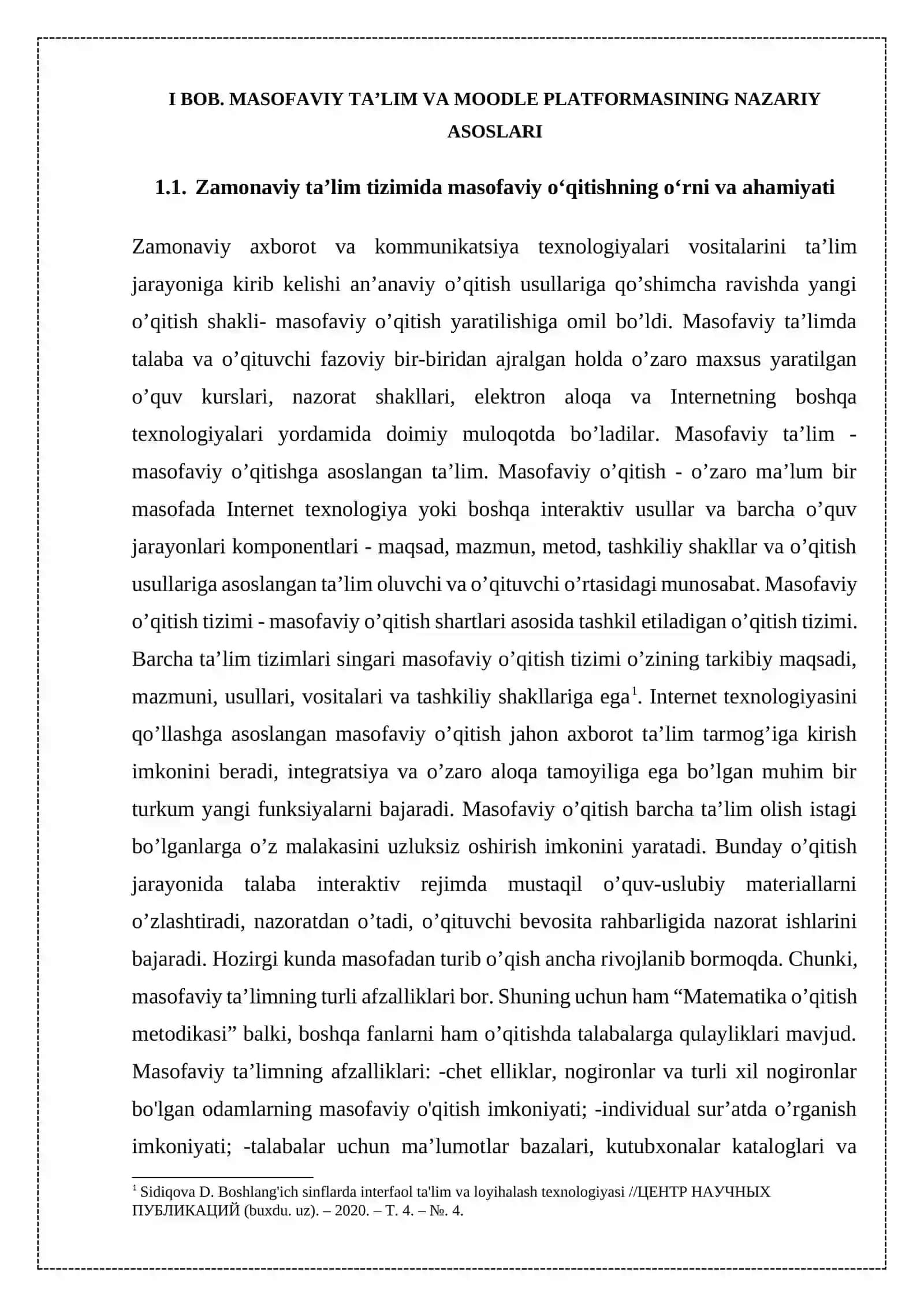 MOODLE PLATFORMASIDA TOʻLIQ KURS YARATISH 4
