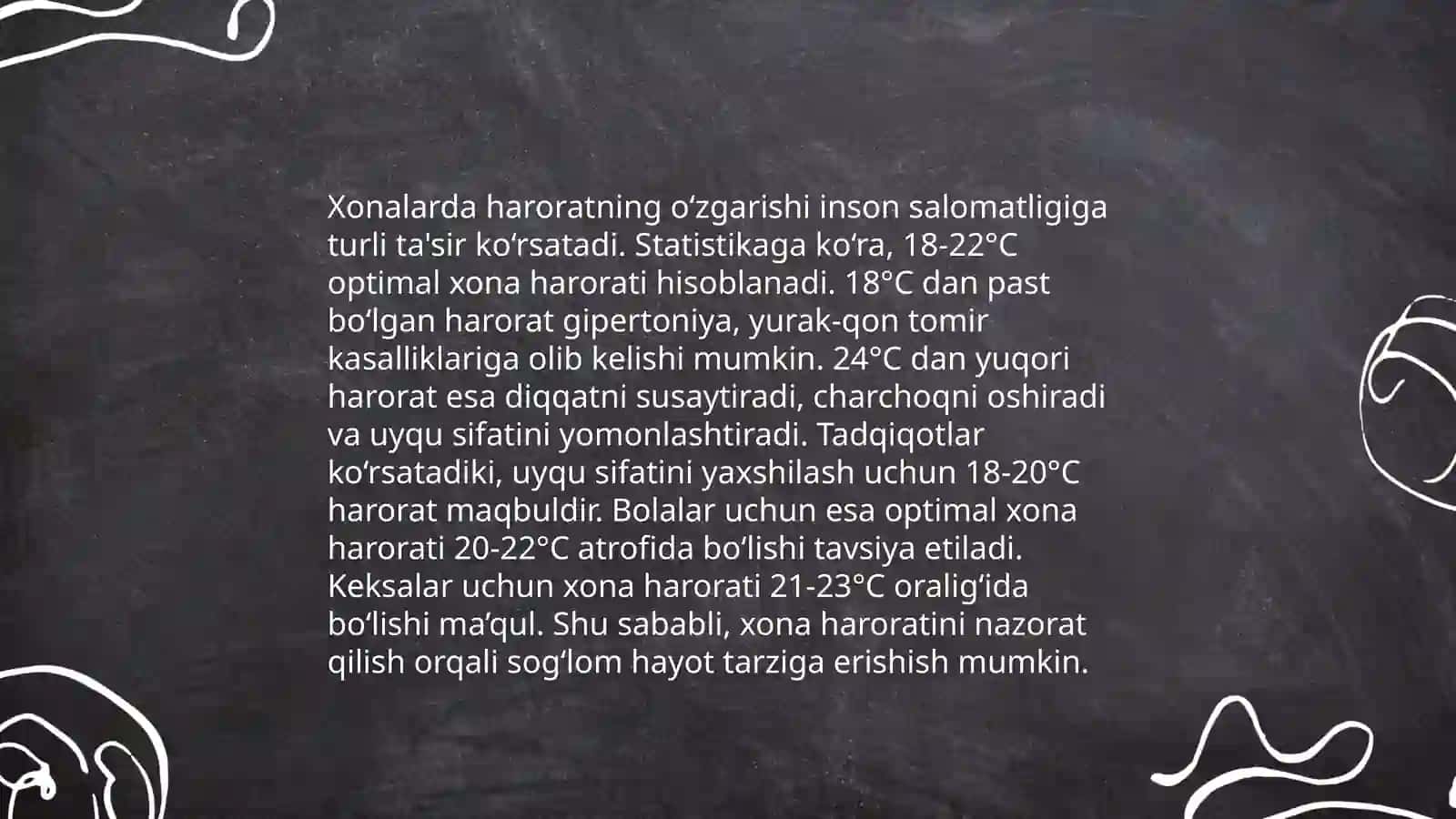 Kasalxona xonalari mikroiqlimning gigiyenik ahamyati ( harorat, namlik ) 4
