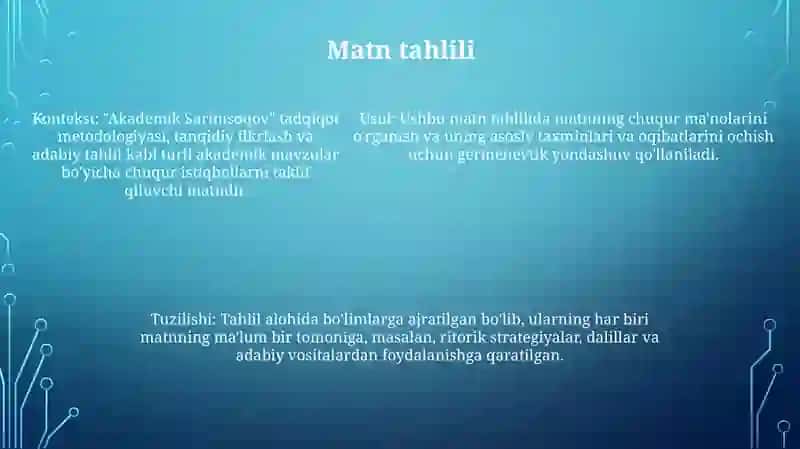 “Akademik Sarimsoqov” Matni 4