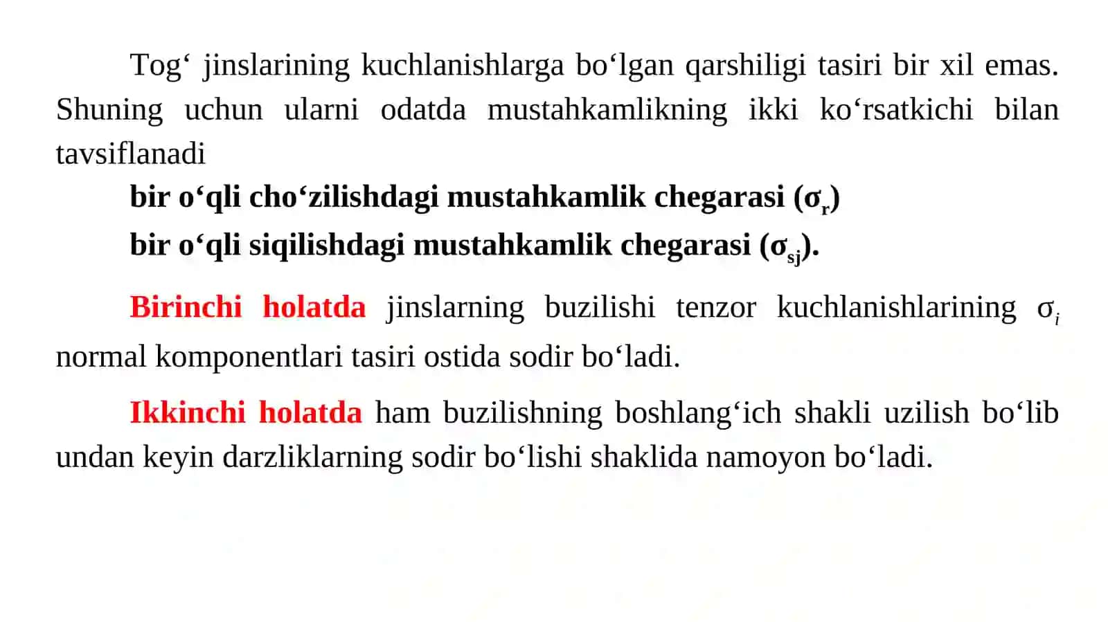 Ma’ruza.Lahimlaratrofidagi zaif tog‘ jinslarining buzilish zonasiparametrlarini aniqlash 4