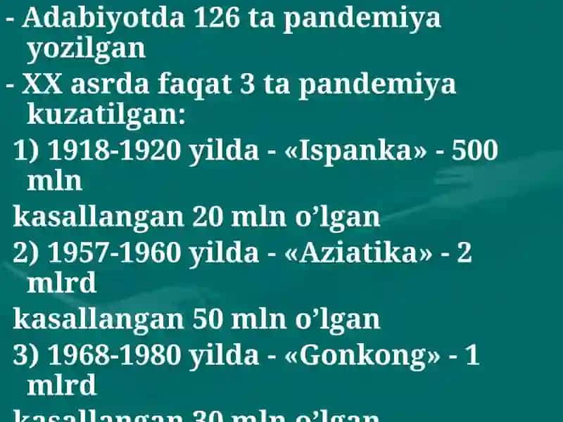 Viruslik asalliklar (Gripp, qizarmiq) 4