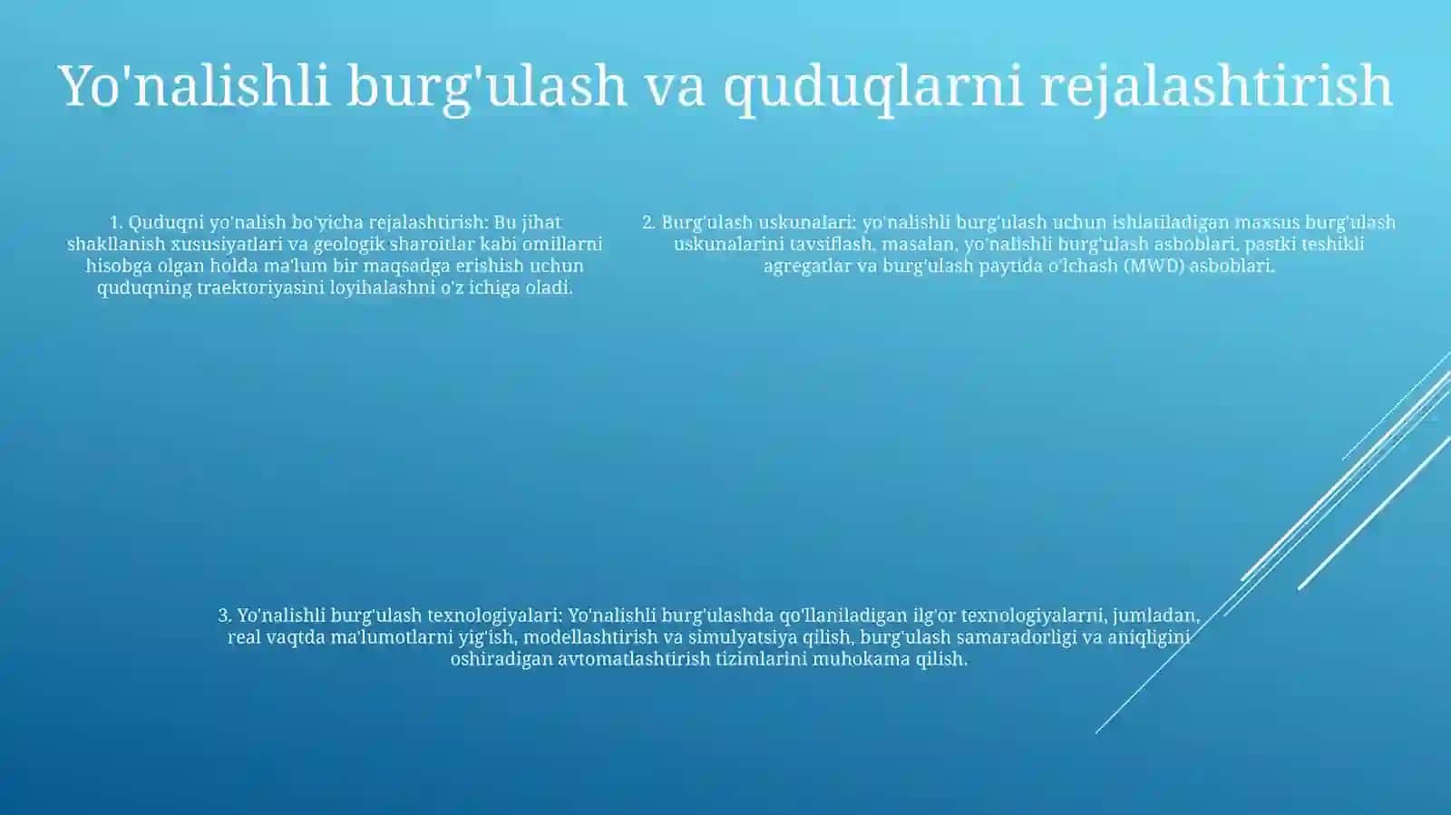 Naft Va Gaz Qazib Olishda Maxsus Burg'Ilar 4