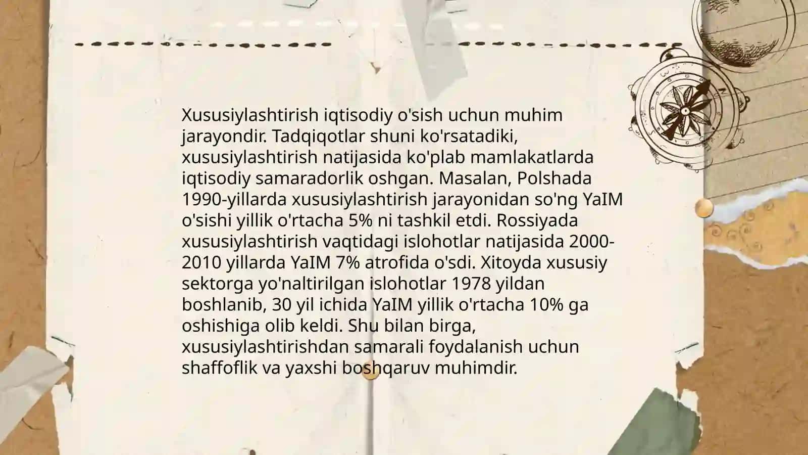 Davlat mulkini xususiylashtirish va boshqarish siyosati 4