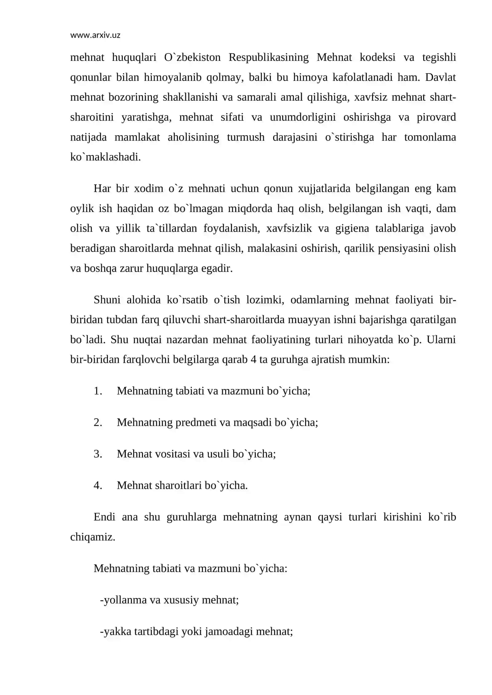 Bozor iqtisodiyoti sharoitida mehnat faoliyati 4