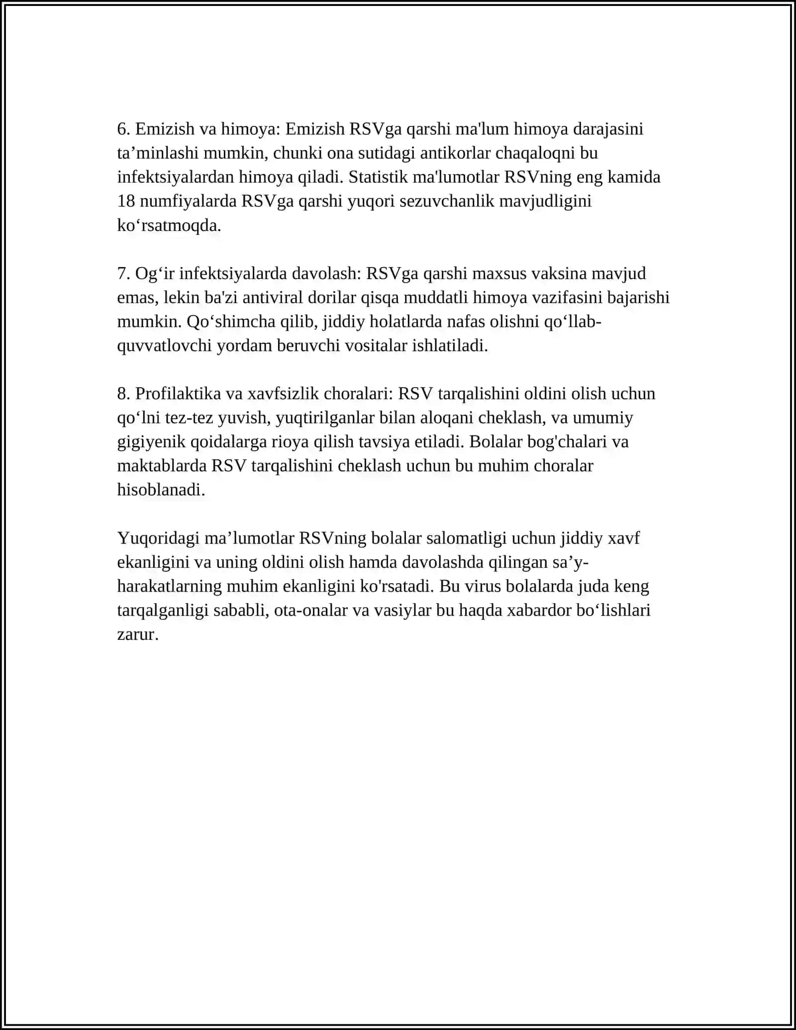 QORAMOLLARNING RESPIRATOR SINSITIAL VIRUSI 4