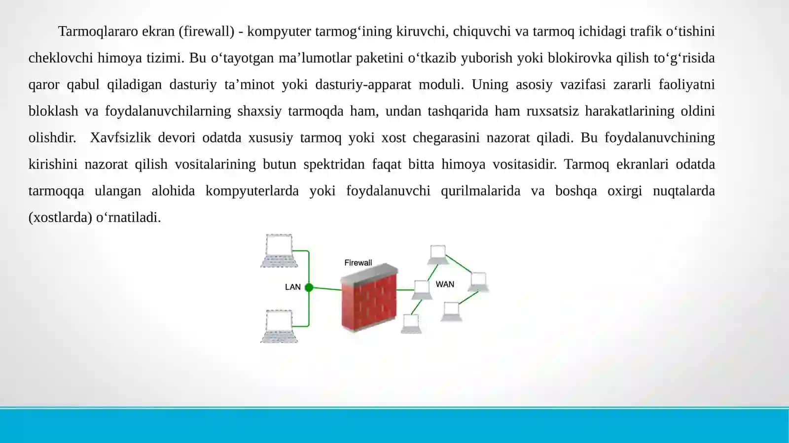 Tarmoqlararo ekranlarning samaradorligini baholash usullari 4