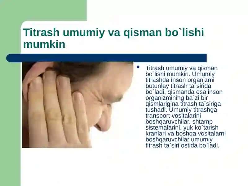 Sanoatda titrashdan va shovqindan saqlanish.haqida 4