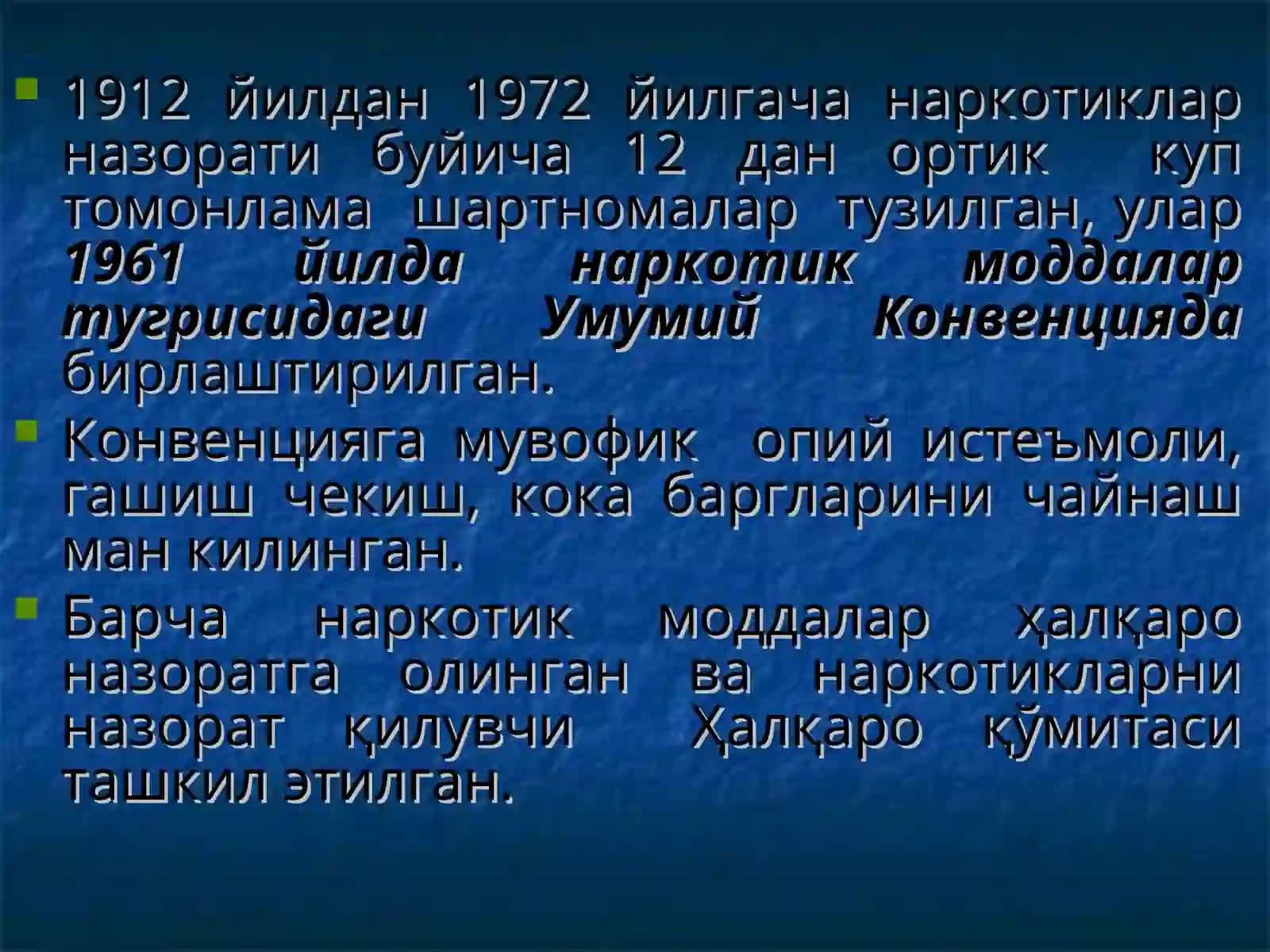 НАРКОМАНИЯЛАР ХАКИДА ТУШУНЧА, УЛАРНИНГ ЭТИОЛОГИЯСИ ВА ПАТОГЕНЕЗИ 4