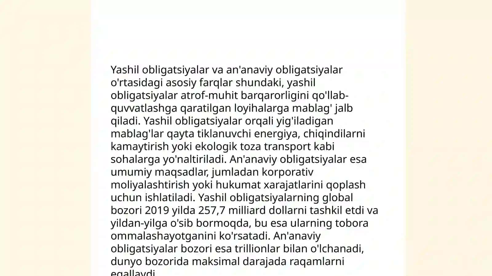 Yashil obligatsiyalarni investisiya saloxiyatini taxlil qilush 4