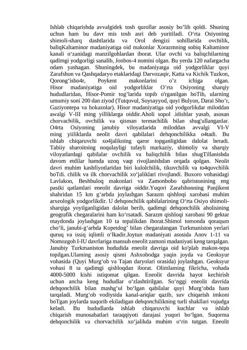 O‘rta Osiyoning tosh asri manzilgohlari tarixiy geografiyasi 4
