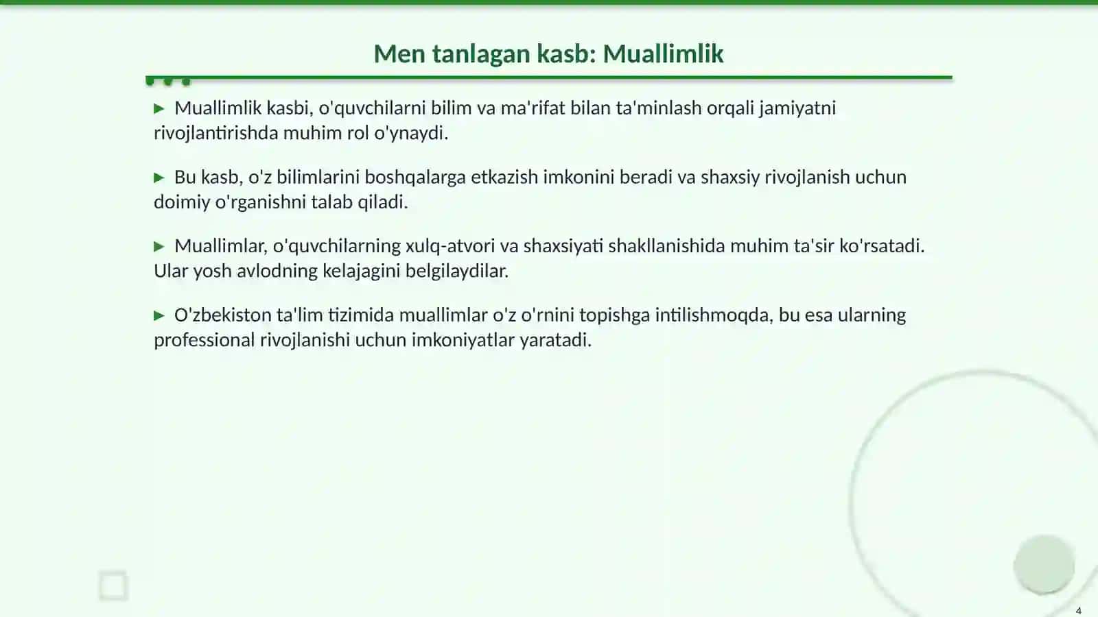 Men tanlagan kasb: Mening kareram va kelajagim 4