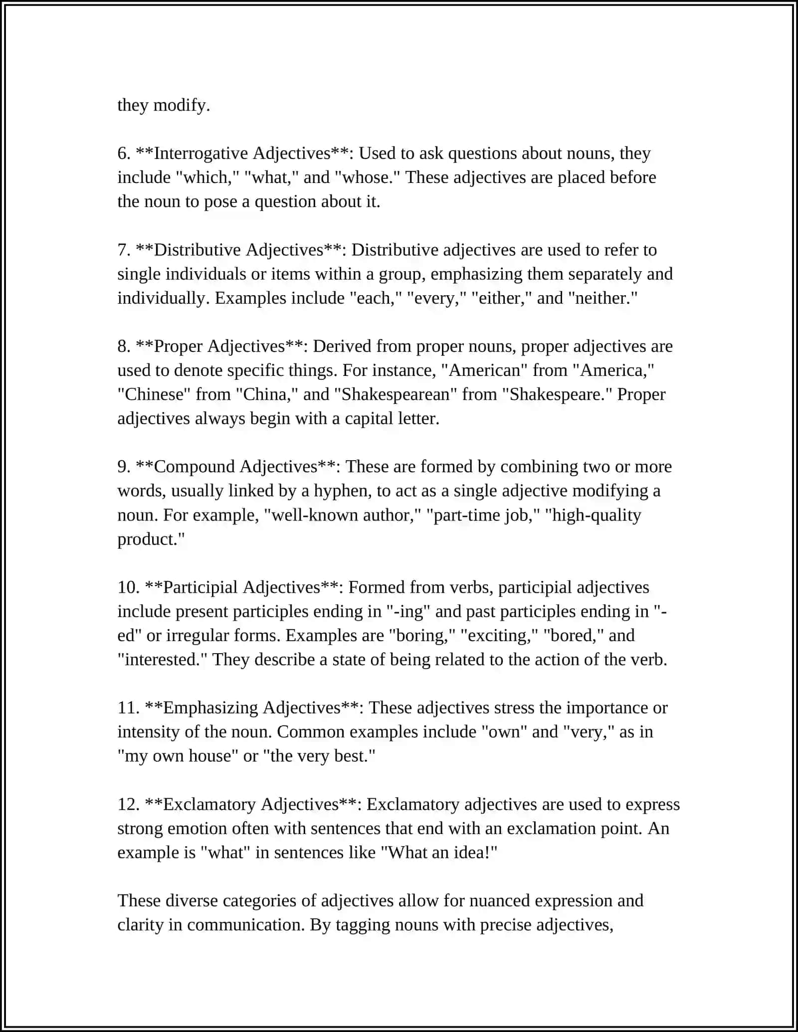 ADJECTIVES 4