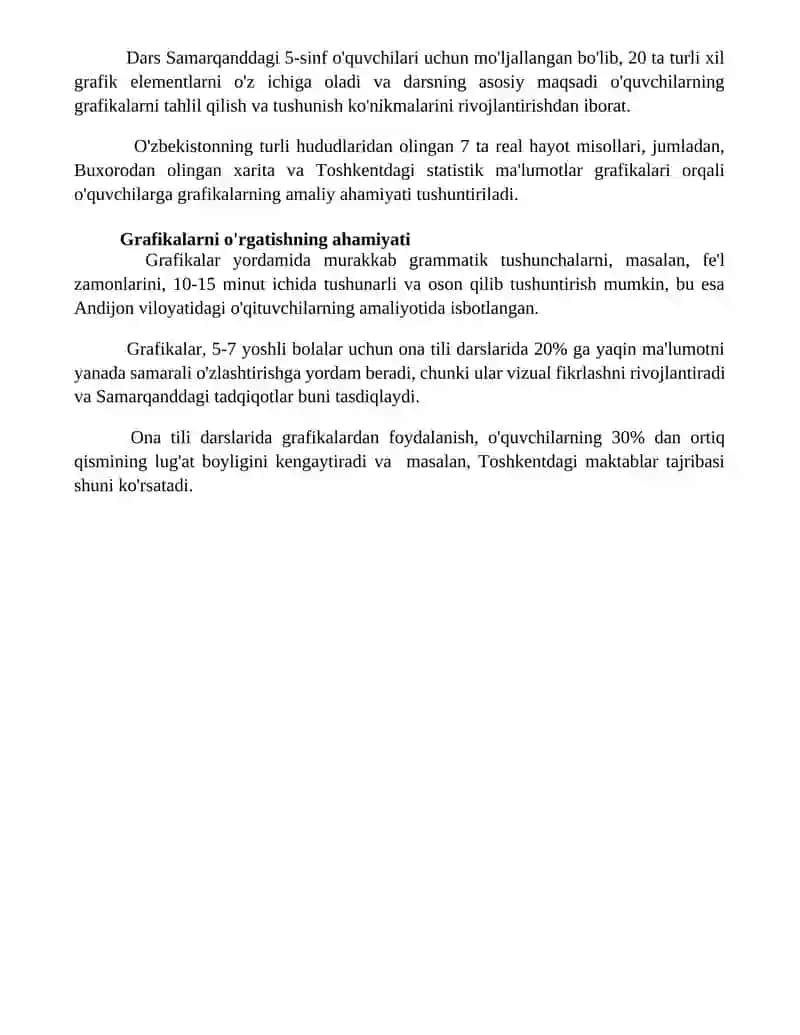 Ona tili darslarida grafika mavzusida dars ishlanmasi 4