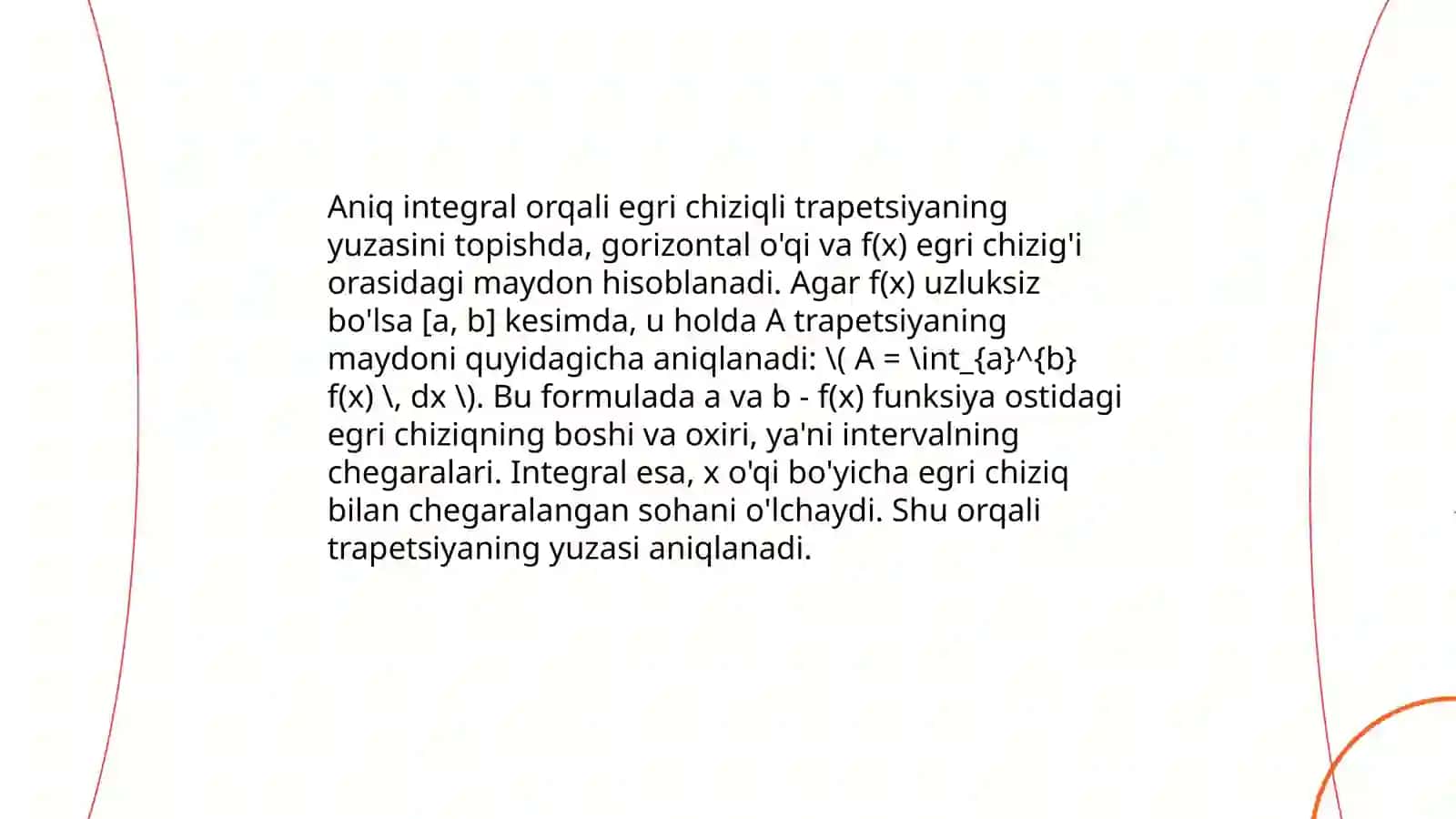 Aniq integralning geometrik tadbiqlari 4