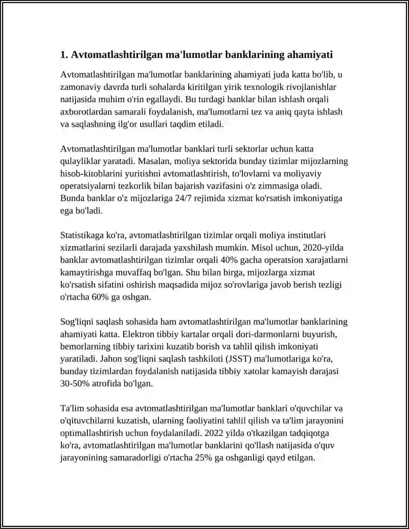 MUAYYAN EKSPERTIZA OBYEKTLARI UCHUN AVTOMATLASHTIRILGAN MAʼLUMOTLAR BANKLARI VA AXBOROT QIDIRUV TIZIMLARI TASVIRLARNI TAHLIL QILISH TIZIMLARI IDENTIFIKATSIYON TASVIRLAR FOTOROBOTLAR 4