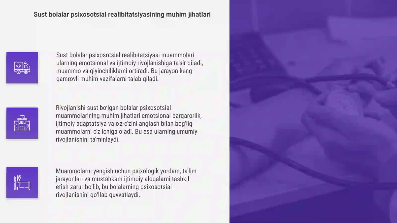 Rivojlanishi sust bolalar psixosotsial realibitatsiyasi muammolari 4