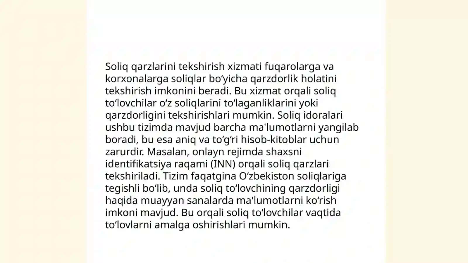 Soliq deklaratsiyalarini onlayn topshirish tizimi 4