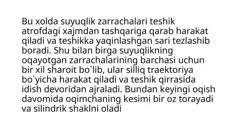 SUYUQLIKLARNINGTЕSHIK VANAYCHALARDA OQISHI 4
