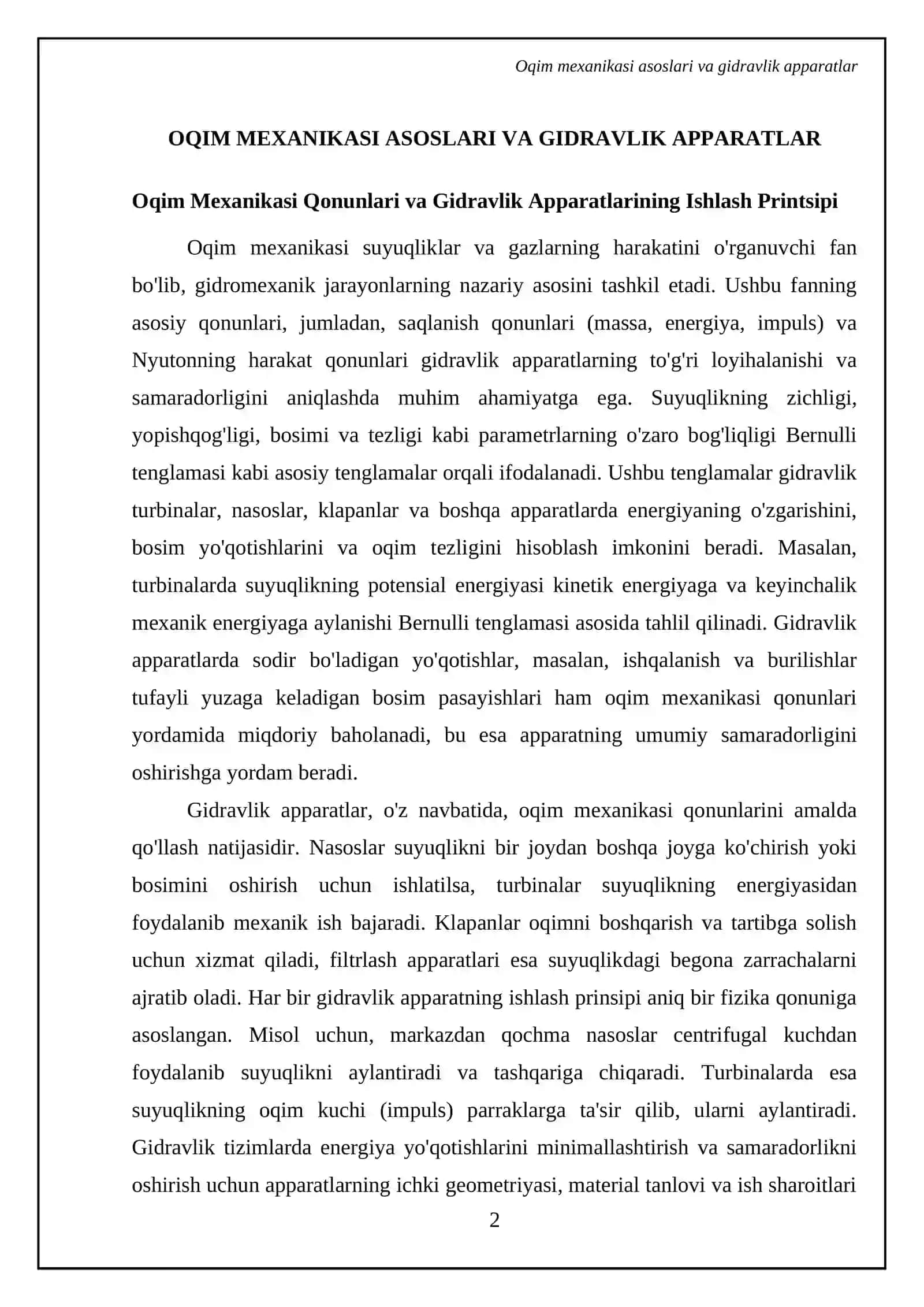 Gidromexanik jarayonlar 4