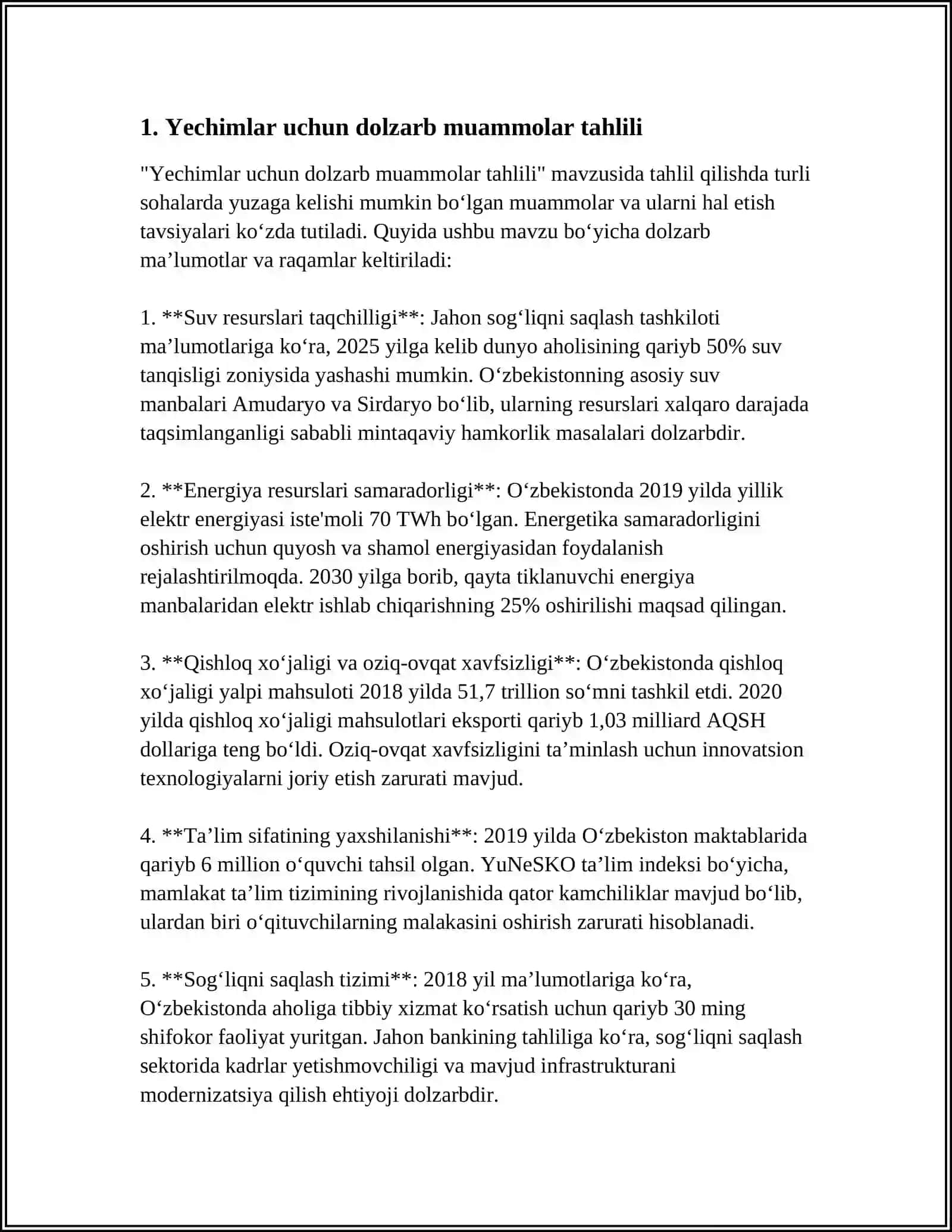 KONSENTLAR(10) BOʻYICHA MASALALAR YECHISH USTIDA ISHLASH 4