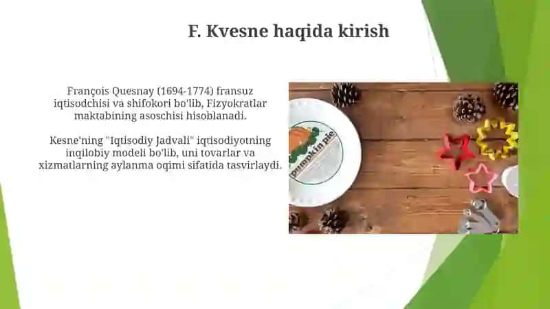 F.Kenening iqtisodiy jadvali va bugungi kundagi roli 4