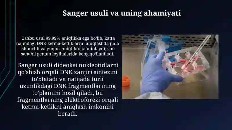 Turdiyev Bekzodning Bioinformatika fanidan tayyorlagan taqdimoti 4