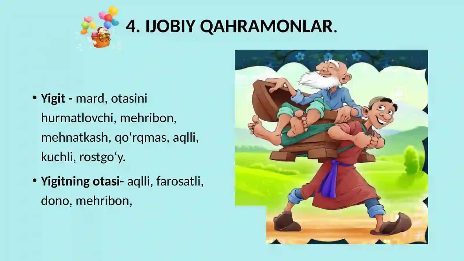 QARI BILGANNI PARI BILMAS. ertagi yoritilishi haqida slayd 4