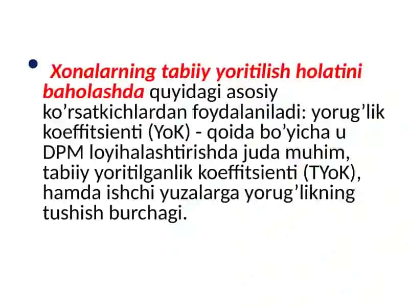 XONALARNING INSOLYATSIYA KO’RSATKICHLARI 4