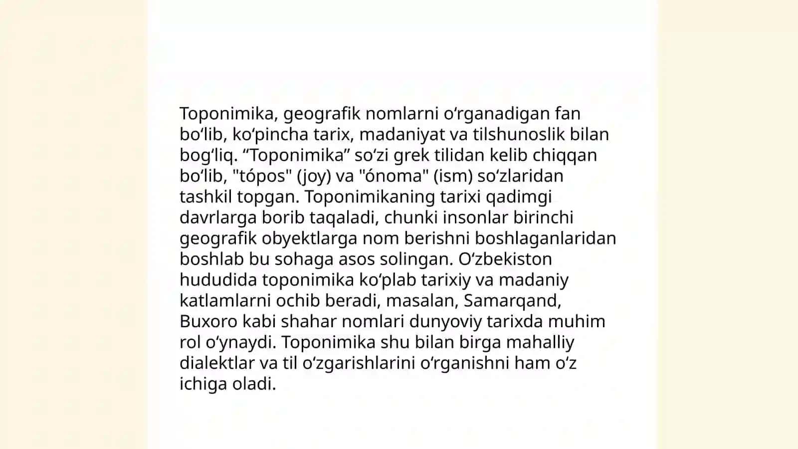 Toponimika haqida ma'lumot 4