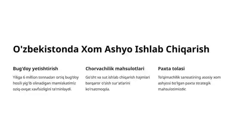 Xom Ashyo Manbai va Uni Joylashtirish 4