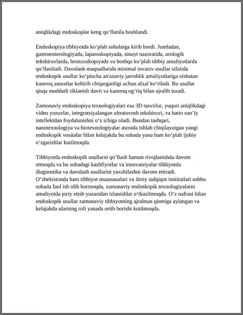 TIBBIYOTDA ENDOSKOPIK USULLARNI QOʻLLANISHI 4