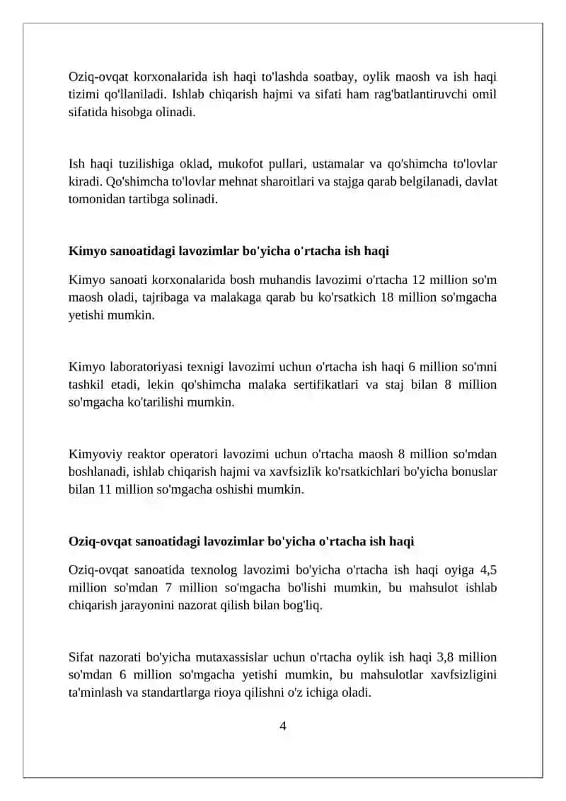 Kimyo va oziq-ovqat sanoati korxona xodimlarining mehnat xaqlari 4