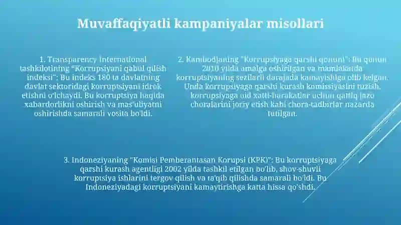 Korrupsiyaga Qarshi Kurashning Jahon Tajribasi 4