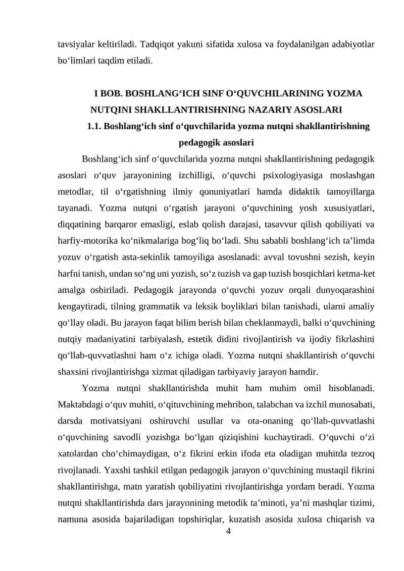 Boshlang'ich sinf o'quvchilarining yozma nutqini shakllantirish 4