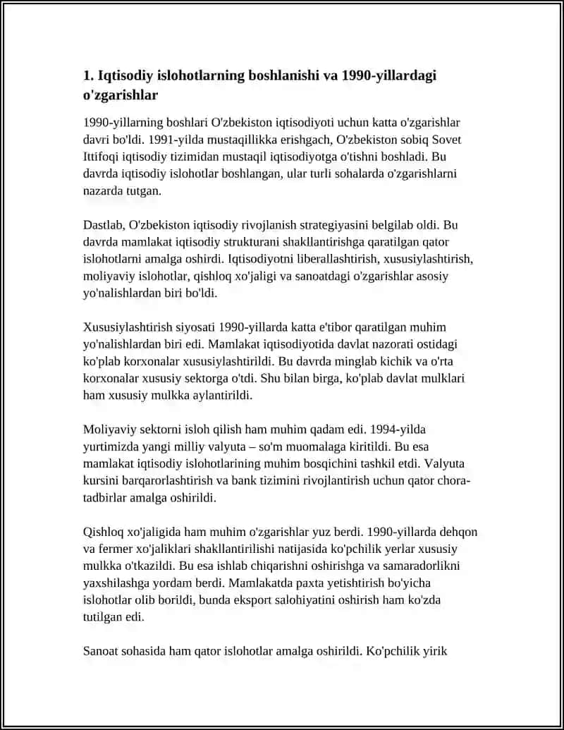 IQTISODIY ISLOHOTLAR, XUSUSIY MULKCHILIKNING SHAKLLANISHI 4