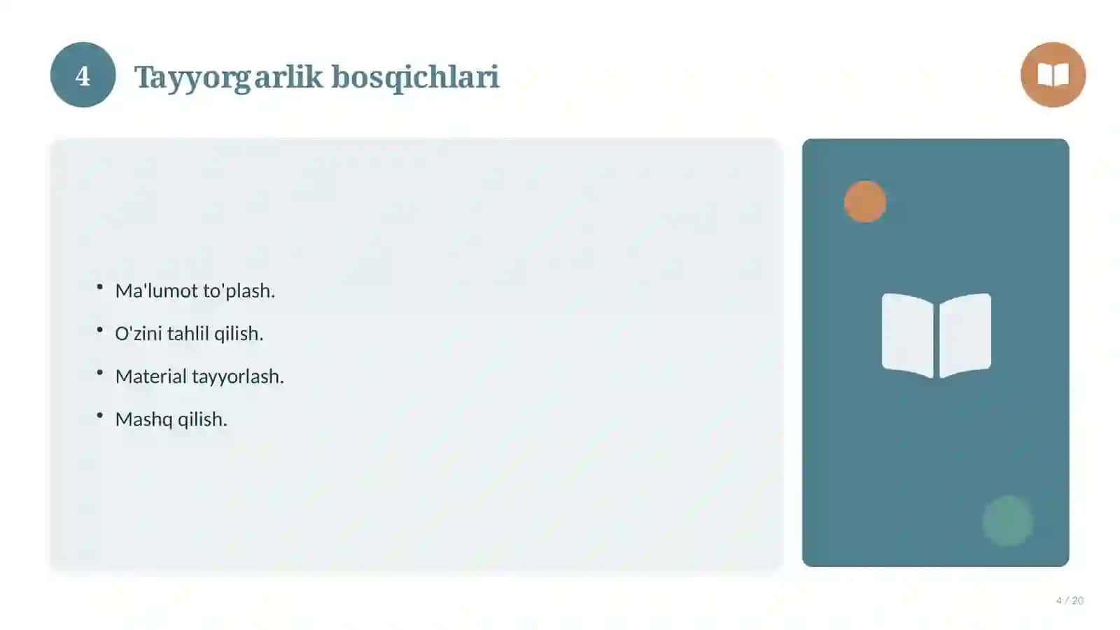 Maktab maslahatchisi: tayyorlov testlari va suhbat savollari — 2026 4