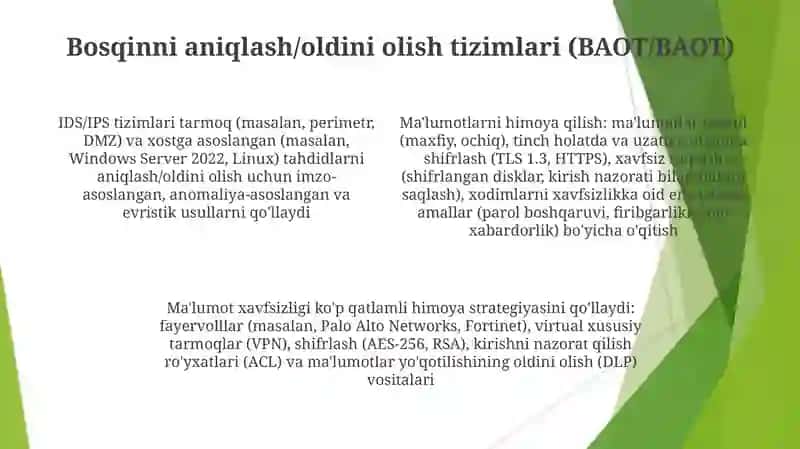 Axborot xavfsizligi va axborotlarni himoyalash usullari 4