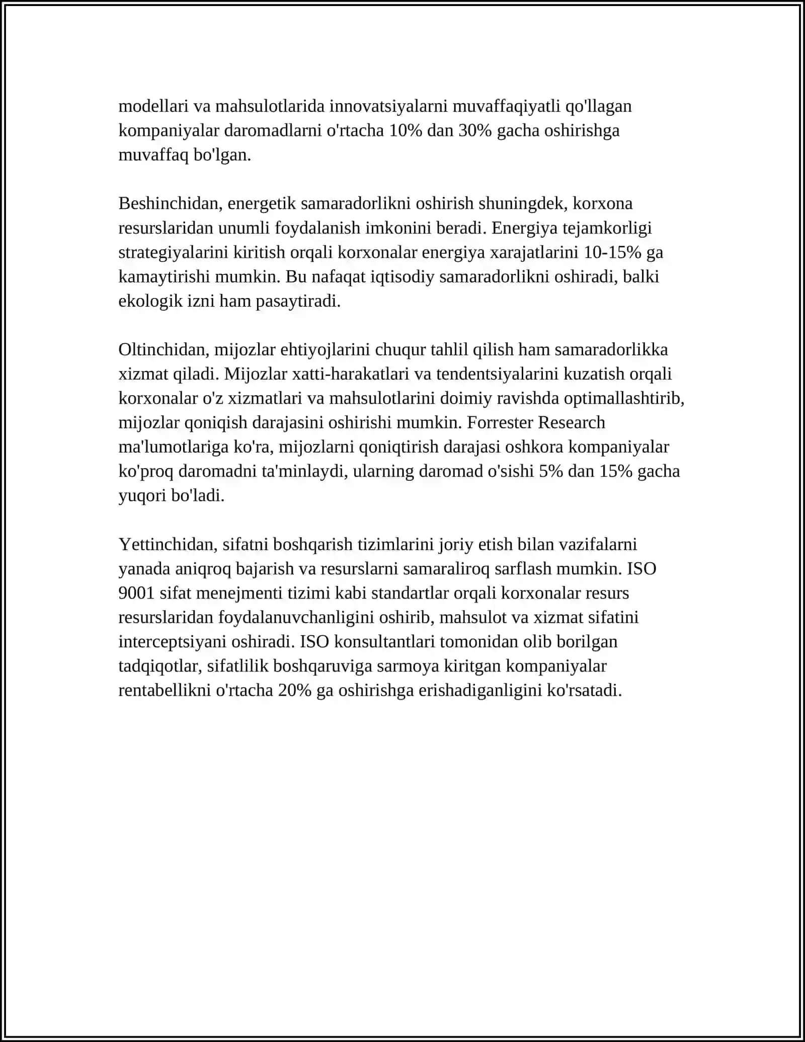 KORXONA FOYDASI VA UNI MAKSIMALLASHTIRISH YO'LLARI 4