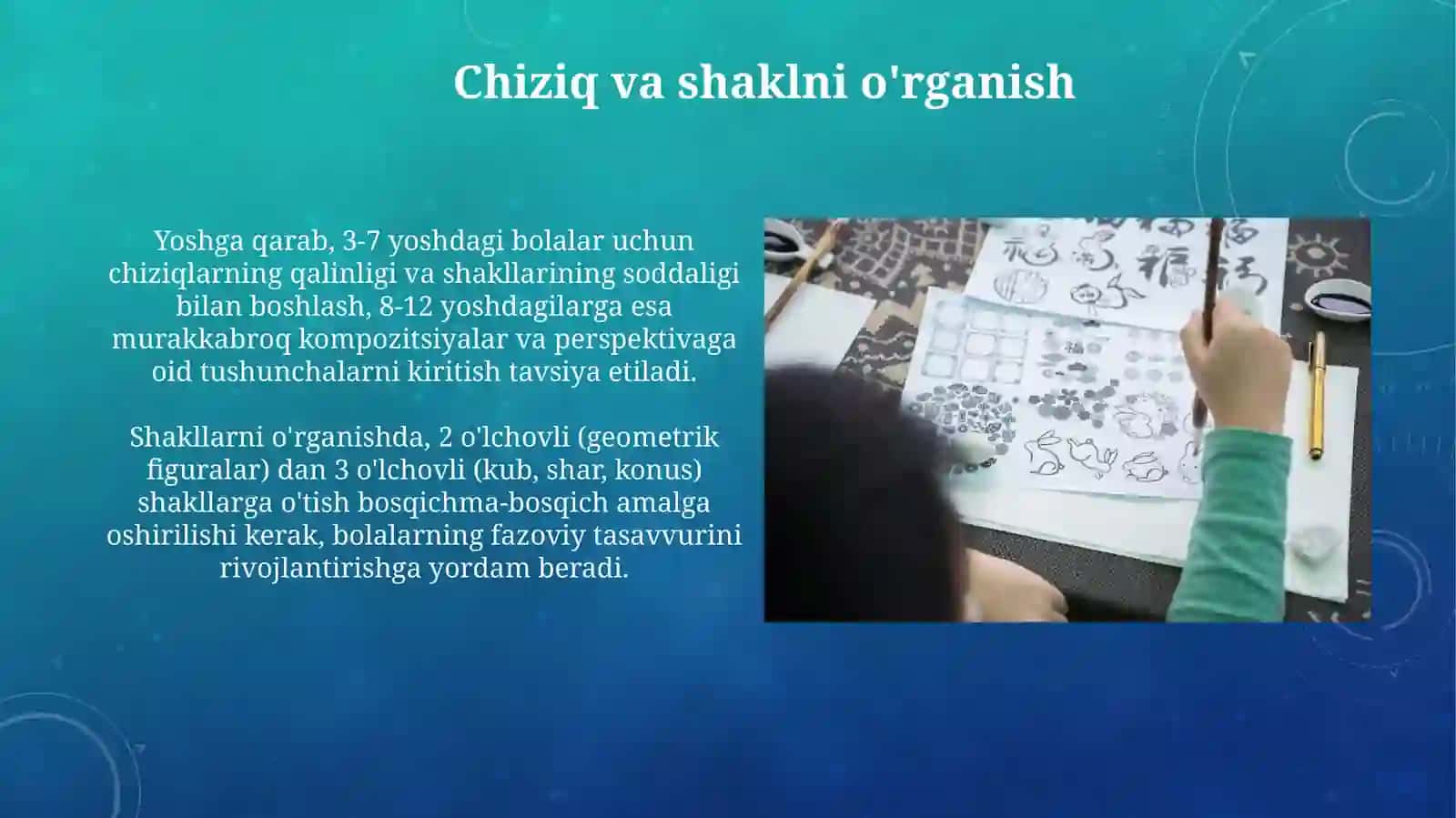 Turli yoshdagi bolalar guruxida rasm chizishga o'rgatish metodlari 4